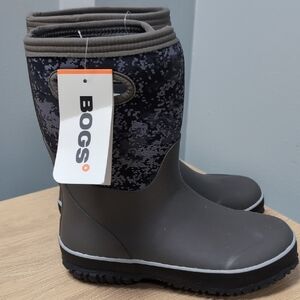BOGS BNWT Kids' Waterproof Boots - Black and Gray Size 4 Youth Rsted To -30c